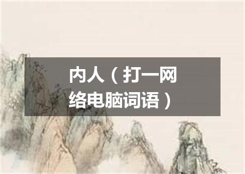 内人（打一网络电脑词语）