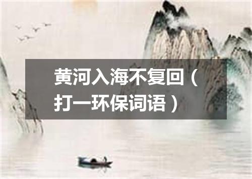 黄河入海不复回（打一环保词语）