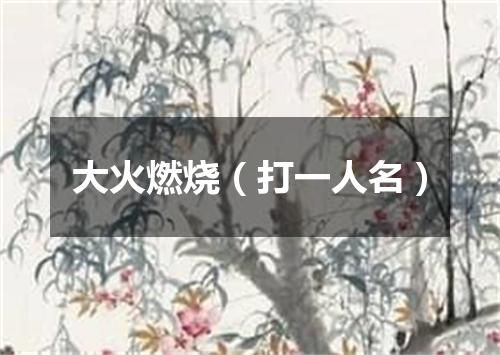 大火燃烧（打一人名）
