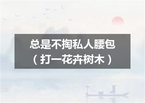 总是不掏私人腰包（打一花卉树木）
