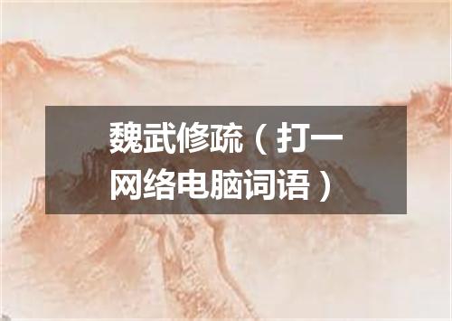 魏武修疏（打一网络电脑词语）