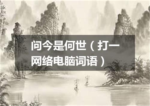问今是何世（打一网络电脑词语）