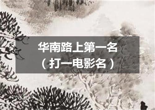 华南路上第一名（打一电影名）