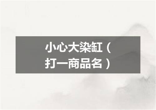 小心大染缸（打一商品名）