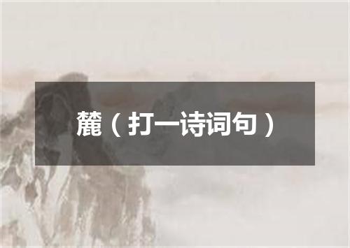 麓（打一诗词句）