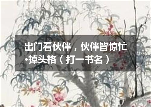 出门看伙伴，伙伴皆惊忙·掉头格（打一书名）