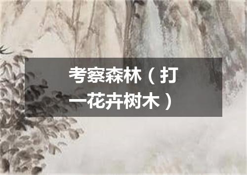 考察森林（打一花卉树木）
