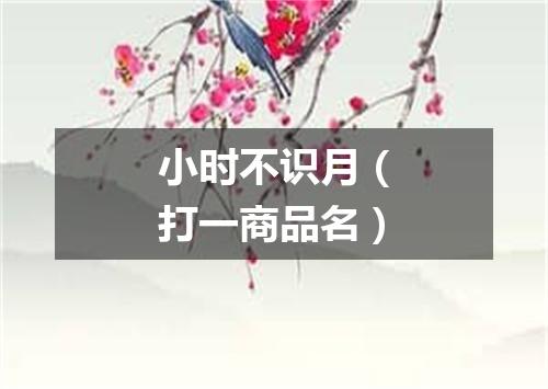小时不识月（打一商品名）