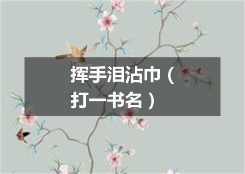 挥手泪沾巾（打一书名）