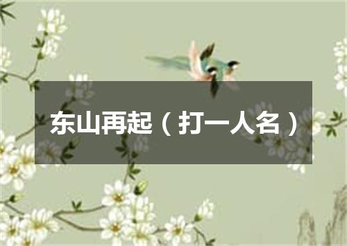 东山再起（打一人名）