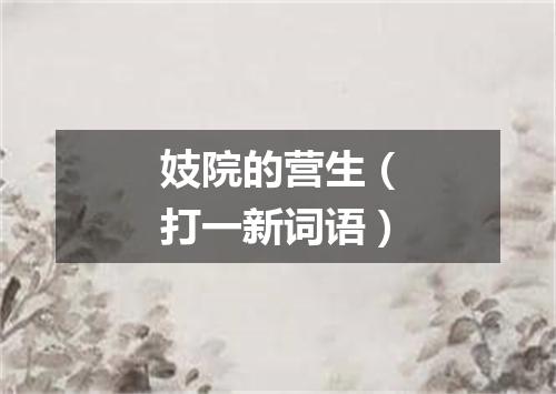 妓院的营生（打一新词语）