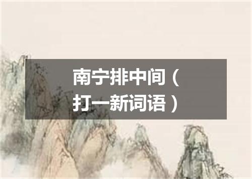 南宁排中间（打一新词语）