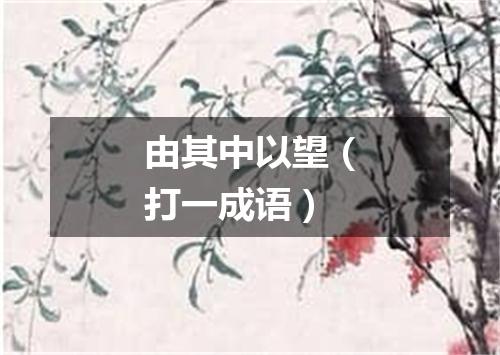 由其中以望（打一成语）