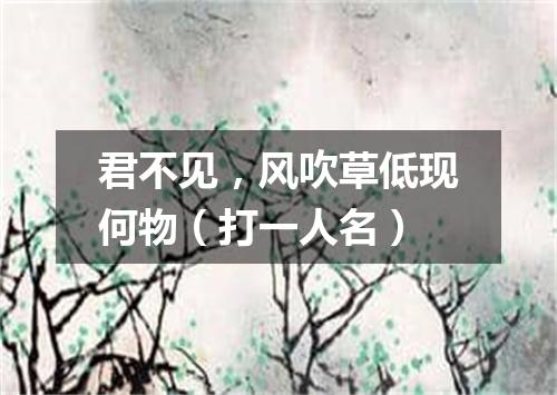 君不见，风吹草低现何物（打一人名）