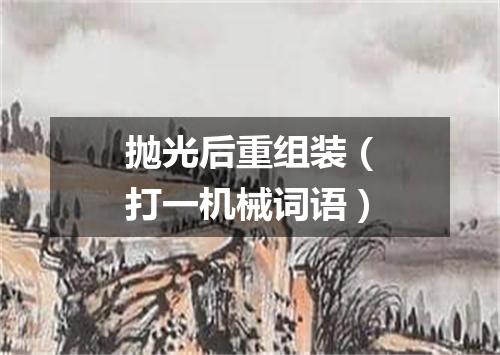 抛光后重组装（打一机械词语）