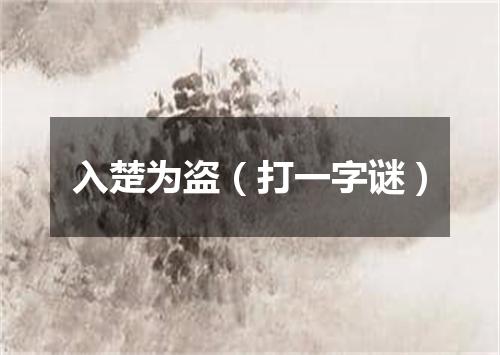 入楚为盗（打一字谜）