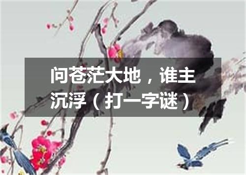 问苍茫大地，谁主沉浮（打一字谜）