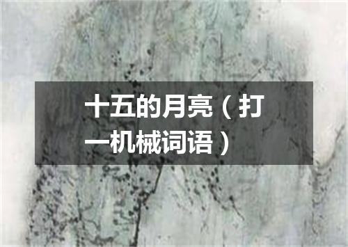 十五的月亮（打一机械词语）