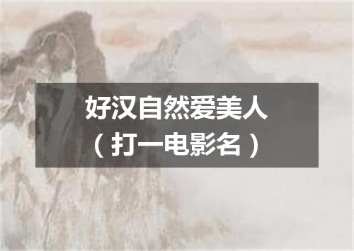 好汉自然爱美人（打一电影名）