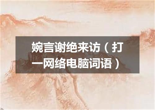 婉言谢绝来访（打一网络电脑词语）