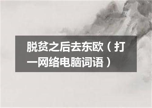 脱贫之后去东欧（打一网络电脑词语）