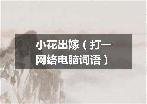 小花出嫁（打一网络电脑词语）