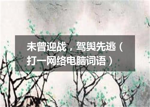 未曾迎战，驾舆先逃（打一网络电脑词语）