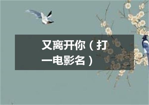 又离开你（打一电影名）