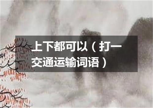 上下都可以（打一交通运输词语）