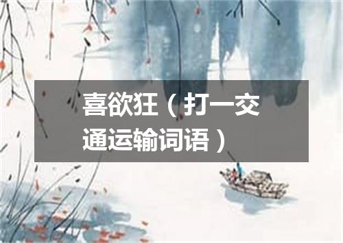喜欲狂（打一交通运输词语）