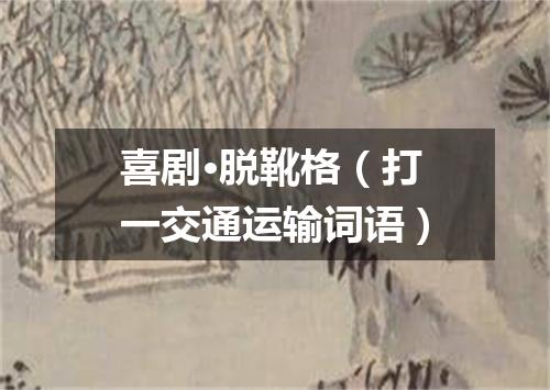 喜剧·脱靴格（打一交通运输词语）