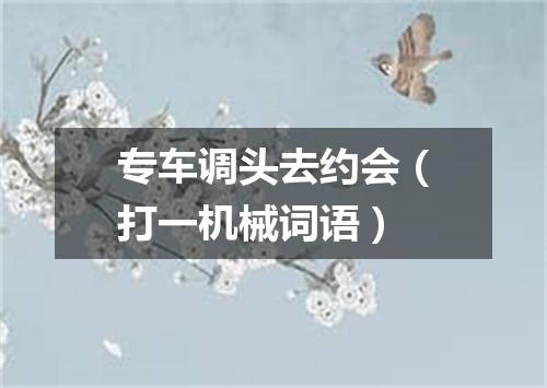 专车调头去约会（打一机械词语）