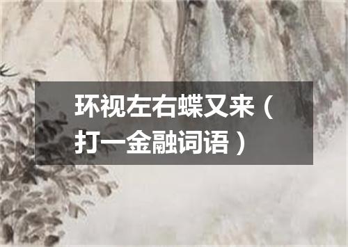 环视左右蝶又来（打一金融词语）