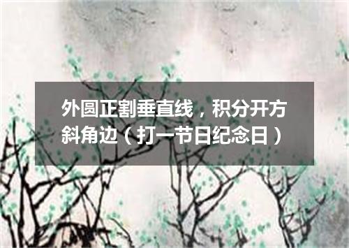 外圆正割垂直线，积分开方斜角边（打一节日纪念日）