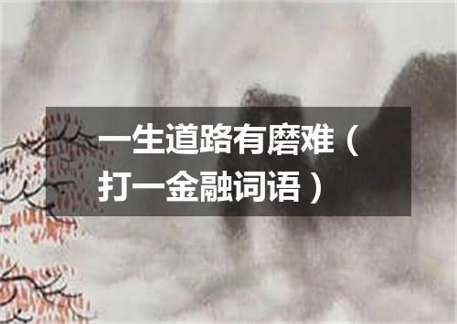 一生道路有磨难（打一金融词语）