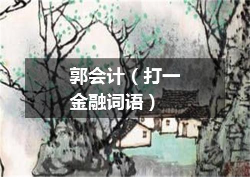 郭会计（打一金融词语）