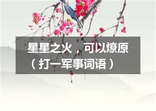 星星之火，可以燎原（打一军事词语）
