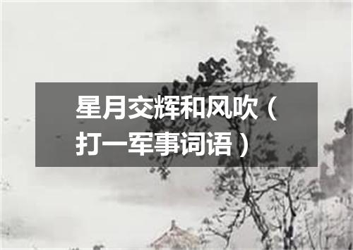 星月交辉和风吹（打一军事词语）