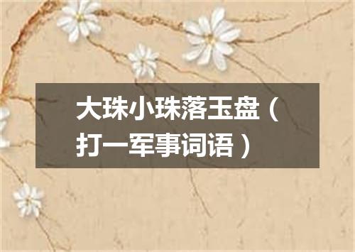 大珠小珠落玉盘（打一军事词语）