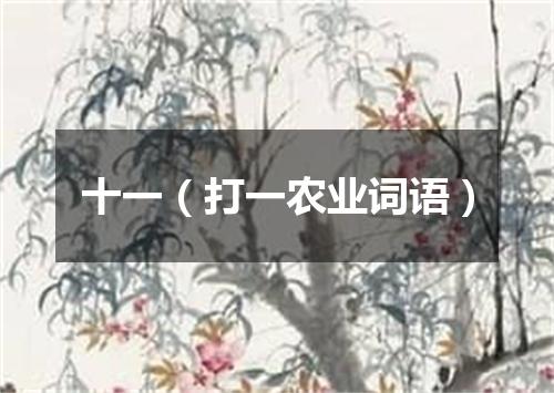 十一（打一农业词语）