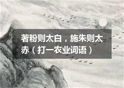 著粉则太白，施朱则太赤（打一农业词语）