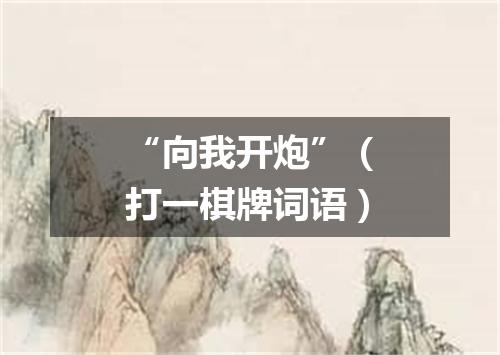 “向我开炮”（打一棋牌词语）