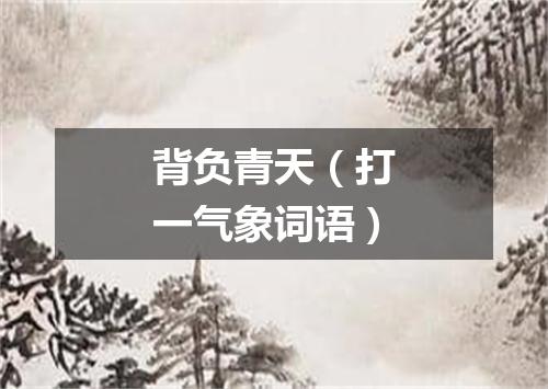 背负青天（打一气象词语）