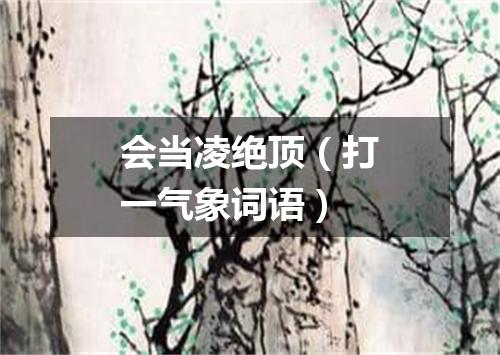 会当凌绝顶（打一气象词语）