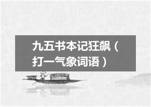 九五书本记狂飙（打一气象词语）