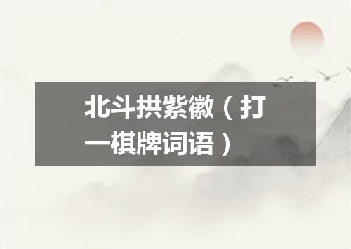 北斗拱紫徽（打一棋牌词语）