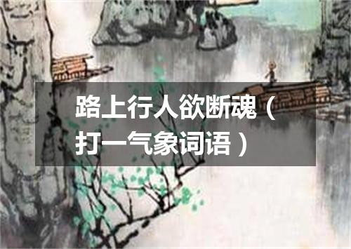路上行人欲断魂（打一气象词语）