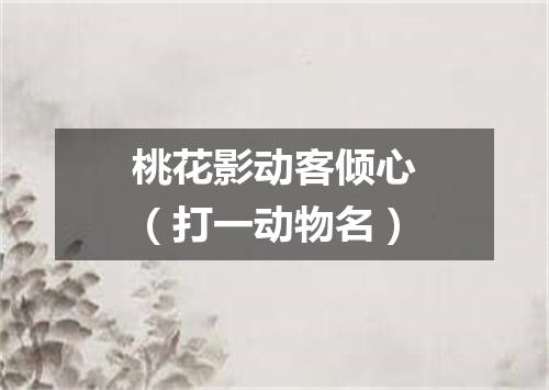 桃花影动客倾心（打一动物名）
