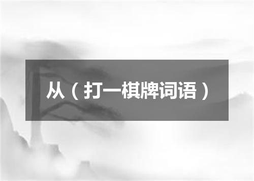 从（打一棋牌词语）