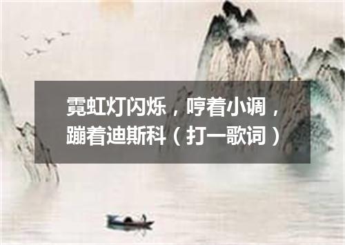 霓虹灯闪烁，哼着小调，蹦着迪斯科（打一歌词）